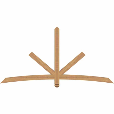 Ekena Millwork Alberta Smooth Timber Gable Bracket, Western Red Cedar, 84"W x 42"H x 3 1/2"D x 3 1/2"F, 12/12 Pitch GBW084X42X0404ALB00SWR